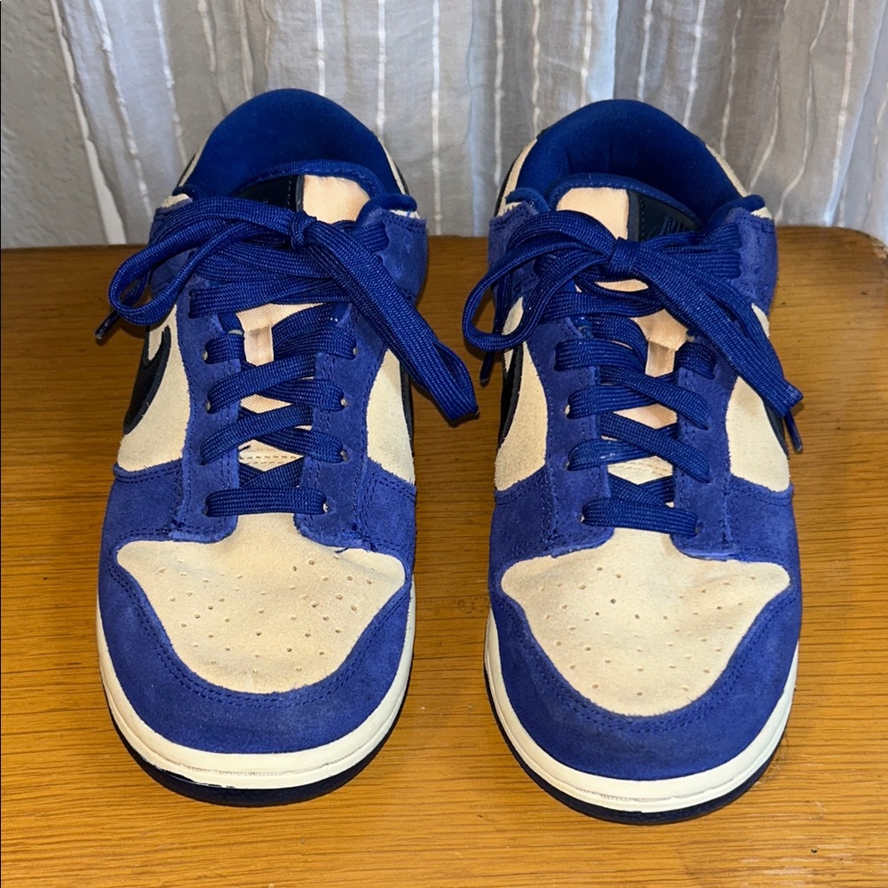 Blue and Cream Nike Suede Sneakers